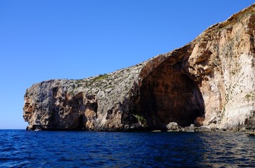 Fototapeta na wymiar Blue grotto à Malte