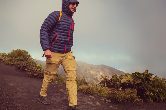 Hike to volcano