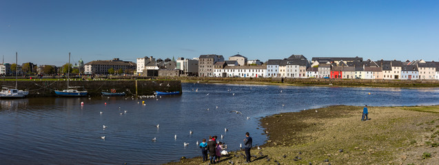 Scenic Panorama view of the Claddagh in Galway city. Ireland
