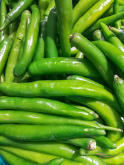 Green bell peppers, natural background