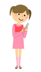 女の子　スマホ