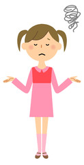 女の子　呆れる