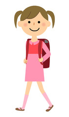女の子　通学