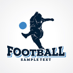 Football Sport Silhouette Logo Designs Template