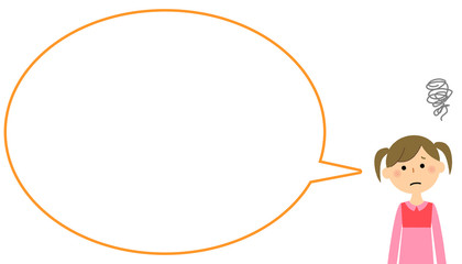 困る女の子　吹き出し