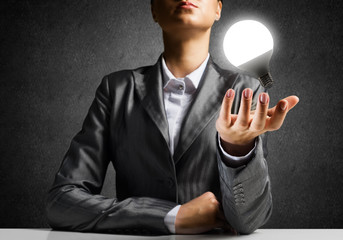 Concept of lightbulb as symbol of new idea.