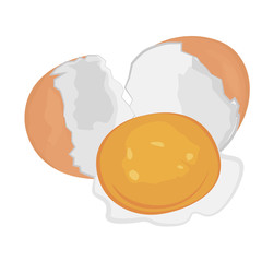 Egg brocken vector illustration on a white background