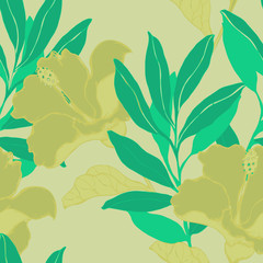 Abstract elegance pattern with floral background.