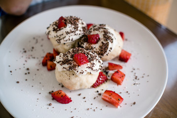 Strawberry dumplings