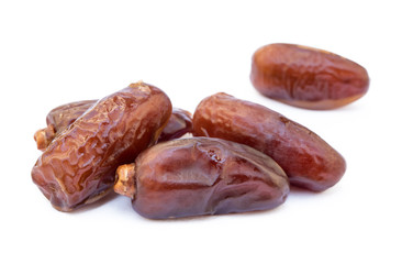 Dried sweet dates isolated on a white background