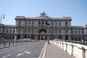 Fototapeta na wymiar Rome Hall of Justice; landmark; classical architecture; palace; building