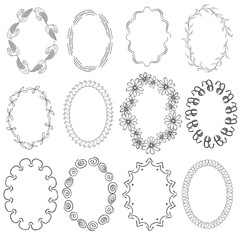 Set with Oval Frames