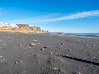 Reynisfjara black sand beach in Vik, Iceland