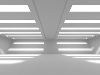Obraz premium Futuristic White Architecture Design Background