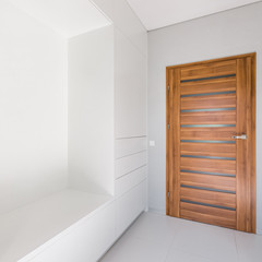 Home with wooden internal door
