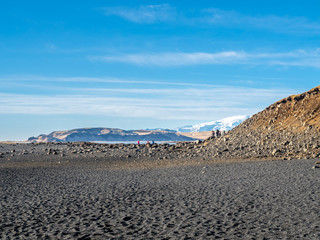 Reynisfjara black sand beach in Vik, Iceland