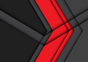 Abstract red arrow on gray design modern futuristic background vector illustration.