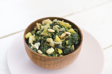 Spinach with ports and pinions