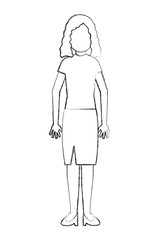 elegant businesswoman avatar character vector illustration design