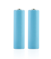 Two AA battery isolated on white background.