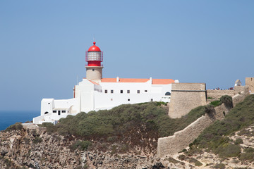 Fototapeta na wymiar leuchtturm in sagres portugal