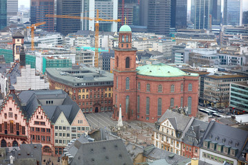 Frankfurt am Mine , Germany aerial view