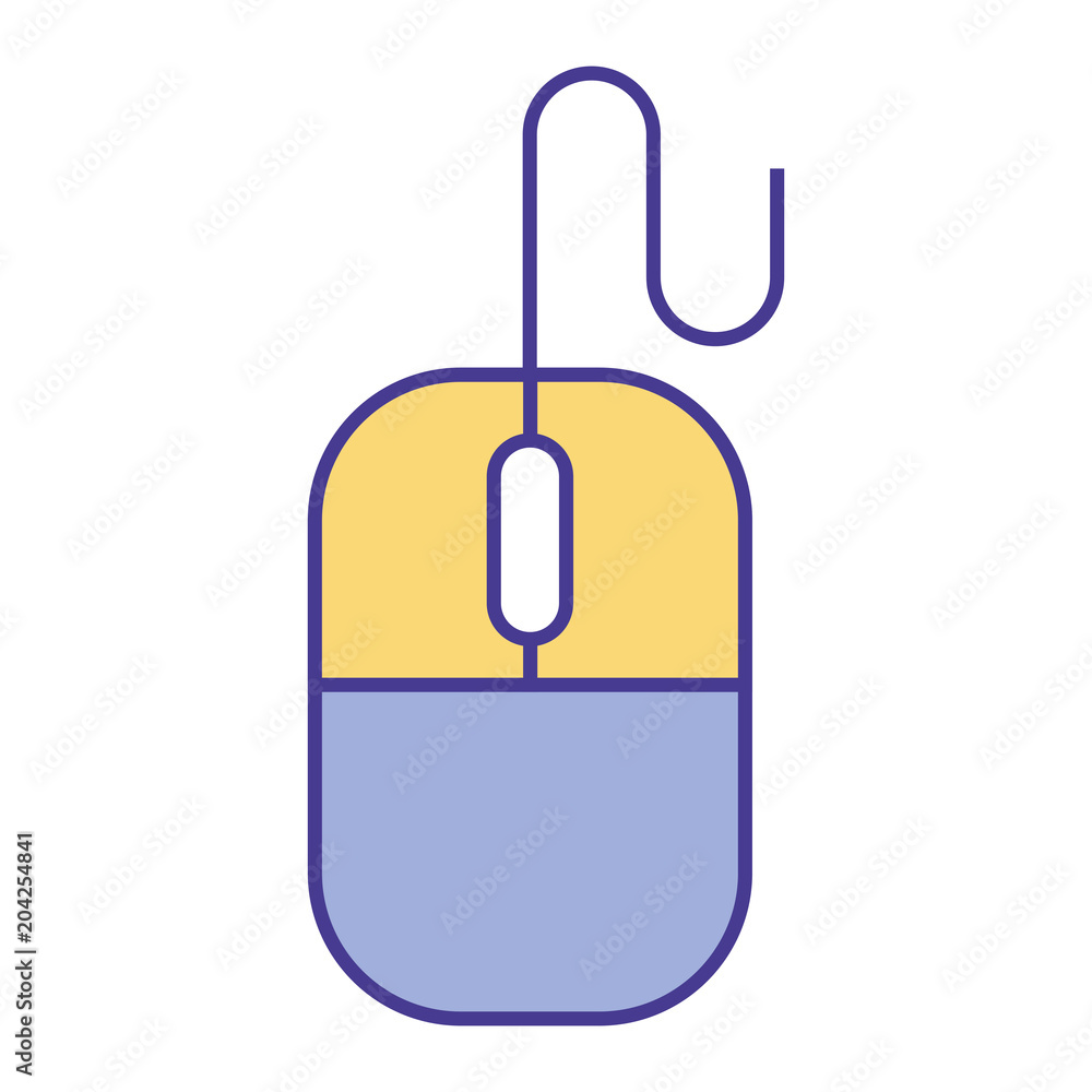 Poster mouse click device technology image vector illustration