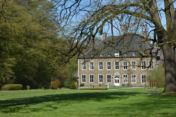 Fototapeta na wymiar Abbey of Valdieu, Aubel, Belgium. Founded in 1216. Nowadays a religious community and a touristic site.
