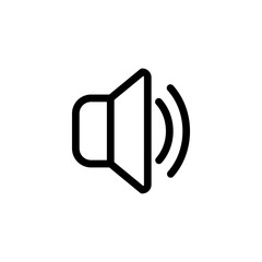 Audio speaker volume or music speaker volume icon for apps and websites
