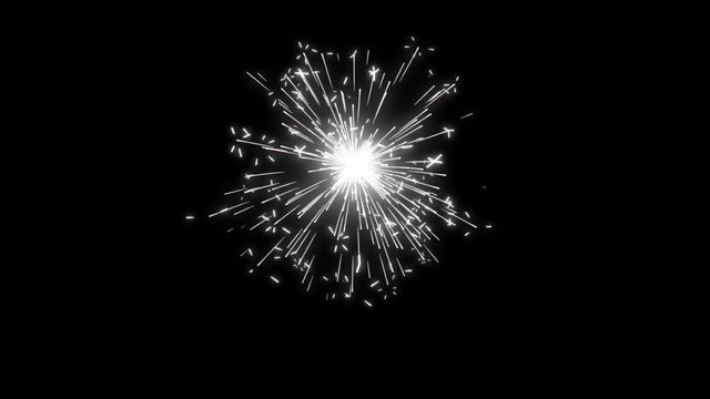 Seamless looping animation of fireworks sparkler. Multiple speeds and variations. Alpha mattes included. Great for New Years, Independence Day, birthdays, or any other celebration, holiday, or party.