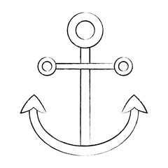 anchor icon over white background, vector illustration