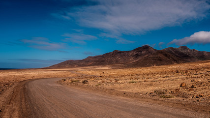 Fototapeta na wymiar Weg nach Coffete auf Fuerteventura