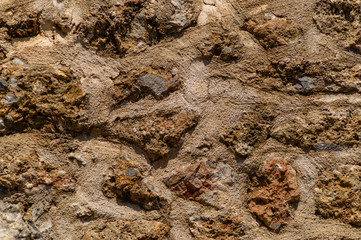Fortress wall, stone, close-up.