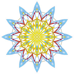 Arabic Colorful Mandala. Ethnic tribal ornaments