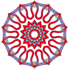 Arabic Colorful Mandala. Ethnic tribal ornaments