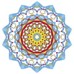 Arabic Colorful Mandala. Ethnic tribal ornaments