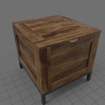 Square wooden side table