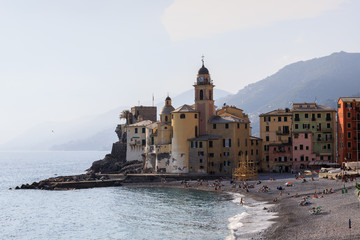 Fototapeta na wymiar villaggio di Camogli, in Liguria