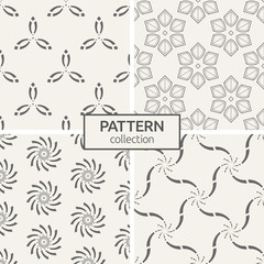 Set of four seamless patterns.