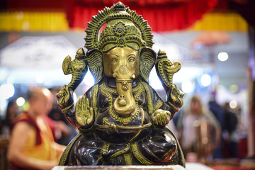 ganesha, Hindu deity with proboscis and four arms