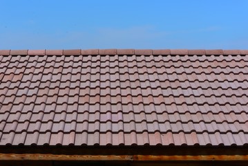 Roof with tiles