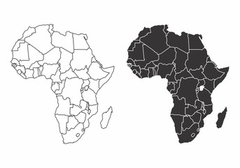 Fototapeta Maps of the Africa obraz