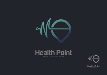 Health Point Logo Vector Element Symbol