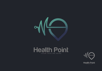 Fototapeta premium Health Point Logo Vector Element Symbol
