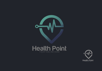 Fototapeta premium Health Point Logo Vector Element Symbol