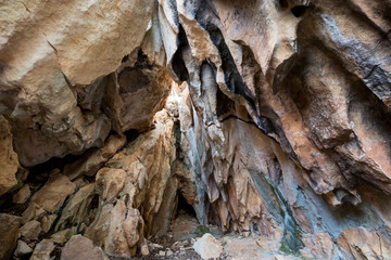 Ruins of Tiscali Village (cave) in Sardinia, Dorgali
