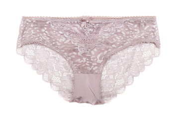 Openwork women's panties. Isolated on white background