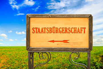 Schild 284 - Staatsb&uuml;rgerschaft