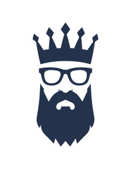Bearded King with glasses.