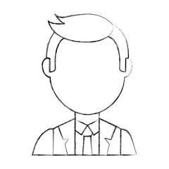 Obraz na płótnie Canvas head elegant businessman avatar character vector illustration design
